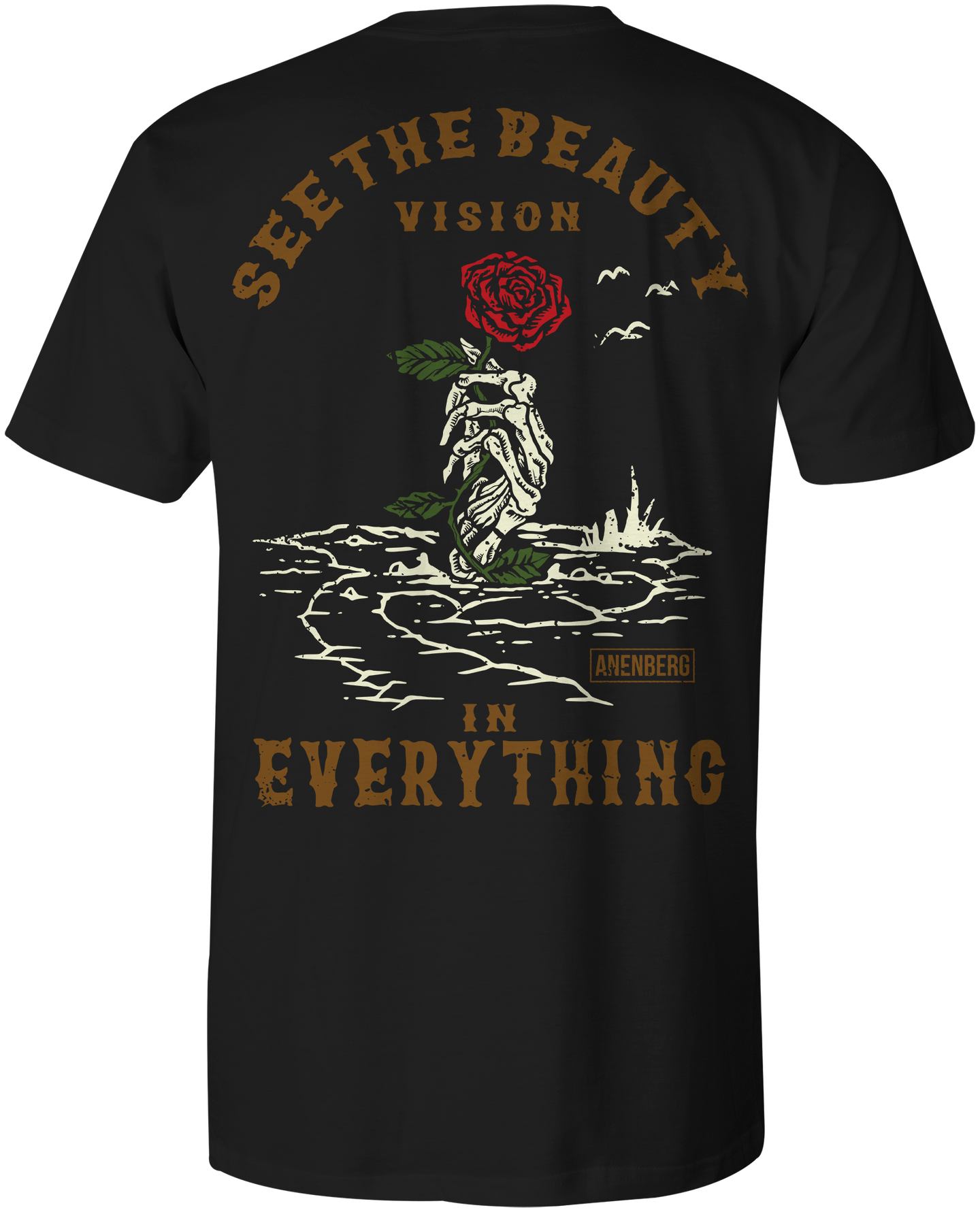Anenberg, Beauty in Everything Classic American Made Mens Crew Neck Tee Shirt