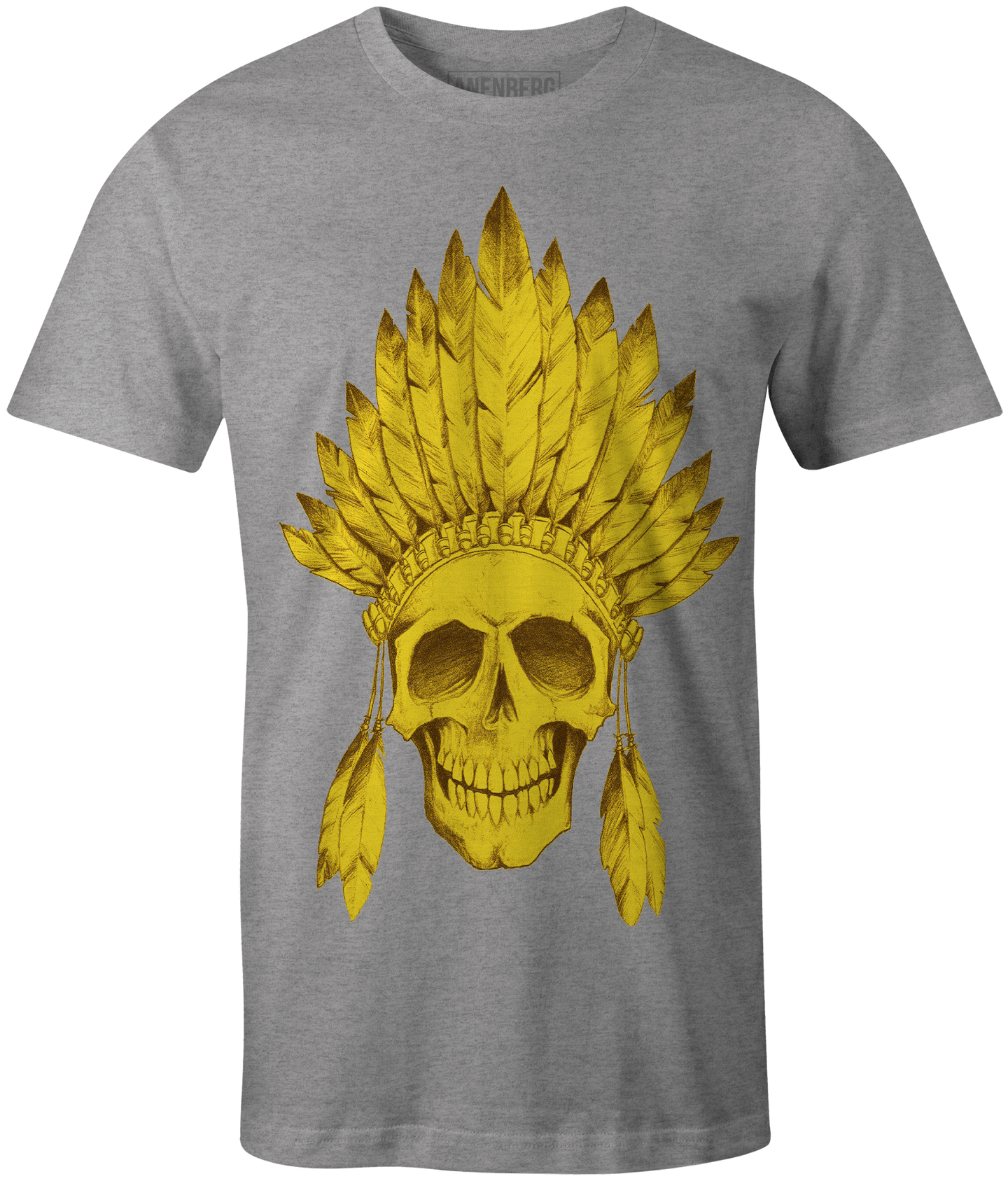 Anenberg, Indian Classic American Made Mens Heather Gray Crew Neck Tee Shirt