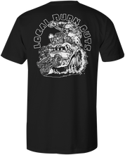 Anenberg, Local Burn Outs Classic American Made Mens Black Crew Neck Tee Shirt
