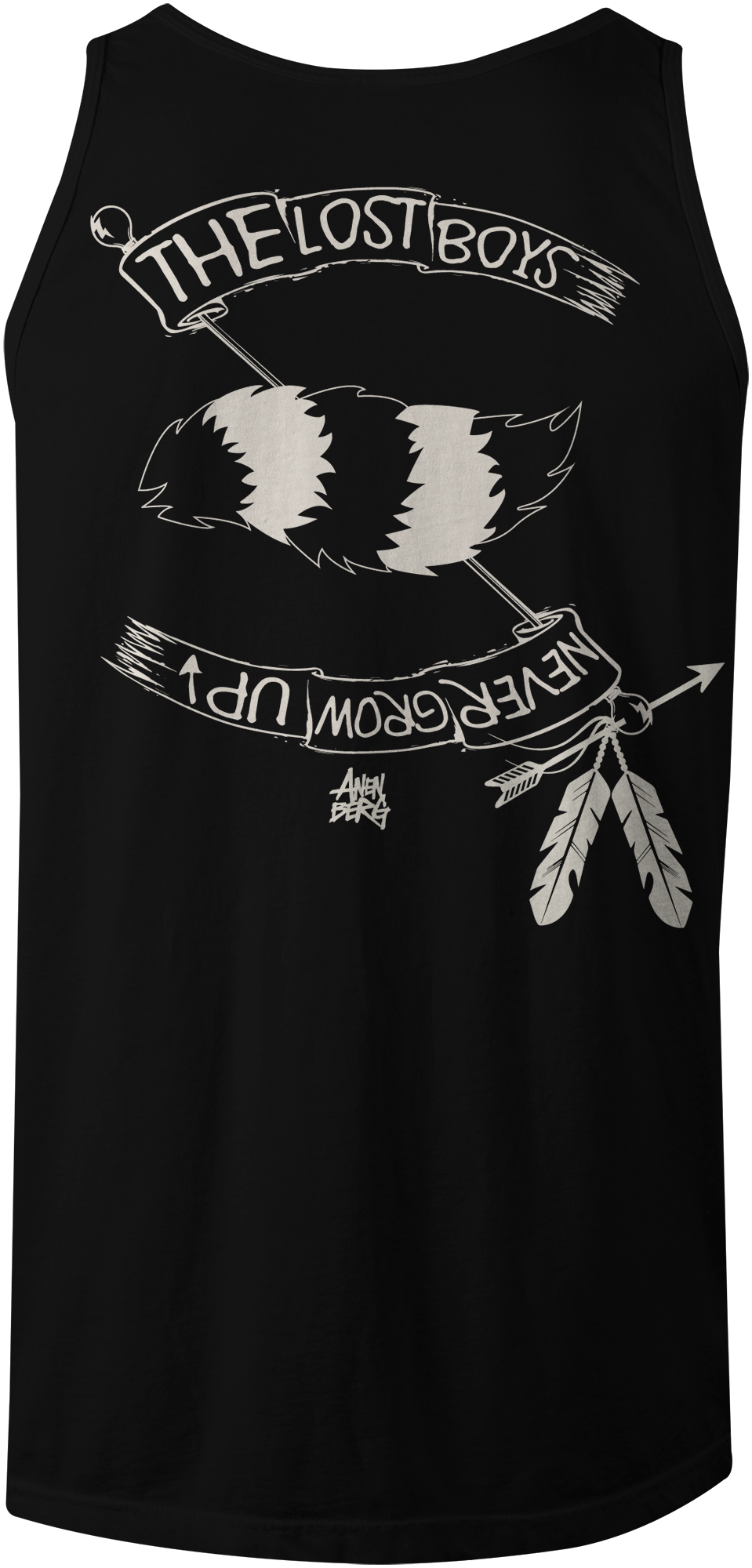Anenberg, The Lost Boys Classic American Made Mens Black Tank Top