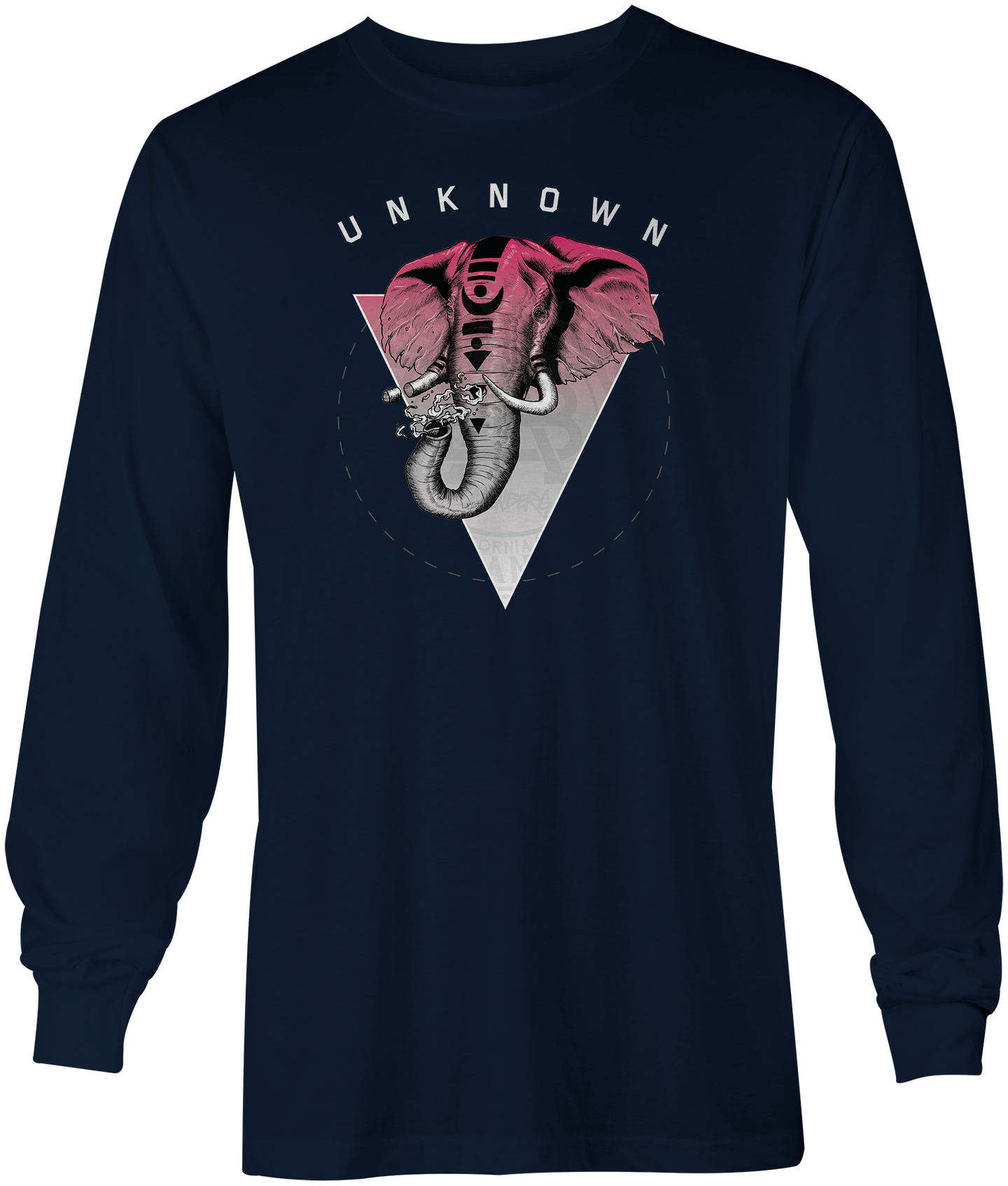 Anenberg, Unknown Classic American Made Mens Navy Crew Neck Long Sleeve Tee Shirt
